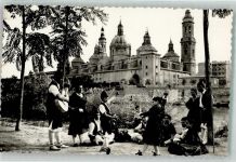 Saragossa Zaragoza Foto AK Tracht Musik