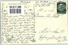 41061 W4050 Mönchengladbach 1940 Foto AK Bunter Garten Denkmal