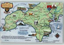 Falmouth Aberfal - Landkarte Cornwall