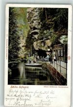 01855 O8361 Saupsdorf 1904 - Obere Schleuse Sächsische Schweiz Ort lt. Stempel