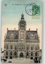 Bergerhout 1914 - Rathaus Briefmarke Bildseite