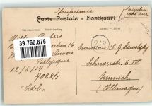 Bergerhout 1914 - Rathaus Briefmarke Bildseite