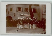 KuK Militärkapelle in prachtvollen Uniformen mit Federtschakos Militär Österreich Privatfoto AK