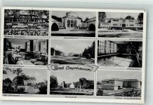 32545 W4970 Bad Oeynhausen 1953 Foto AK Kurhaus Schwimmbad Krankenhaus Notopfer Marke Berlin