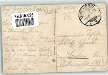 38877 O3702 Benneckenstein 1915 - Harz Wildtiere Ort lt. Stempel Feldpost WK I