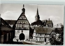 61440 W6370 Oberursel Taunus Foto AK Rathaus Kath. Kirche