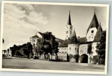 89264 W7912 Weißenhorn Foto AK Marktplatz Kirche Oberes Tor