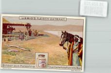 Jericho Vignette Gasthaus am Toten Meer Tracht Werbung Liebig´s Fleisch-Extrakt