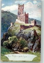 W6531 Niederheimbach b Bingen, am Rhein Burg Sooneck Splitgerber, A. & F. 1909 Lithographie / Künstlerkarte
