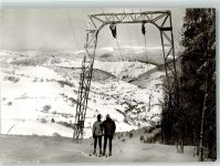 79695 W7861 Wieden , Schwarzw Foto AK Skilift am Grat Winter