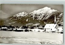 83457 W8232 Bayerisch Gmain Foto AK Winter Kirche