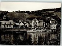 56379 W5409 Obernhof , Lahn Foto AK Pension Lahn- Cafe Motorschiff