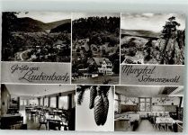 76593 W7562 Lautenbach , Murgtal Foto AK Gasthaus Pension Lautenfelsen