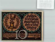 98714 O6316 Stützerbach 1921 Notgeldschein 10 Pfennig Gutschein Anfertigung einer Retorte