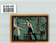 98714 O6316 Stützerbach 1921 Notgeldschein 10 Pfennig Gutschein Anfertigung einer Retorte
