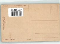 Frau am Kachelofen Liebesbrief lesen Interieur Frank, E. Künstlerkarte