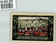 99830 O5908 Treffurt 1921 Notgeldschein 50 Pfg.