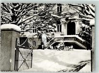 34596 W3584 Wenzigerode Gebrauchsspuren Arbeiter Samariter Bund Kurhaim Haus Ebersberg Winter Schnee Foto AK