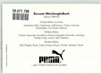 Borussia Mönchengladbach Werbung Puma Fußballmannschaft FOTO KEINE AK