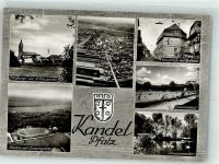 76870 W6744 Kandel , Pfalz - St. Piuskirche Stadion Schwimmbad