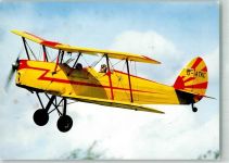 Fliegeraufnahme von einem Stampe Doppeldecker SV-4 Trane Clima Compact Dachklimageräte Flugzeug vor 1945 Werbe AK