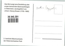 Erster bemannter Aufstieg durchgeführt v. Johann Georg Stuwer Ballon Maximum AK