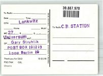 10115 W1000 Lankwitz KEINE AK Amateurfunk QSL-Karte
