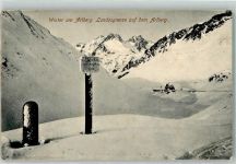 Winter Landesgrenze auf dem Arlberg Grenze