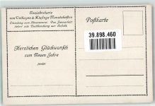 Kutsche Heimfahrt von Messerschmitt Neujahrskarte Velhagen & Klasings Künstlerkarte