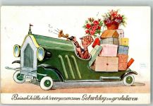 Comic Auto Humor Geburtstag Verlag WS + SB 5052 Wills, J. 1933 Künstlerkarte