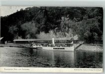Dampfer an der Trossachs Pier in Großbritannien Binnenschiff 1906