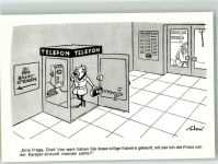 Comic Telefonzelle Aus dem Pressekalender der DB Fotoapparat Künstlersteindruck