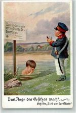 sign. Franke G. Polizei M.H.M. 3132 Münchner Kunst Künstlerkarte
