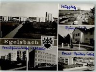63329 W6073 Egelsbach , Hess FOTO KEINE AK Rathaus Flugplatz Bürgerhaus Wappen Foto Original aus Archiv eines Ansichtskartenverlags