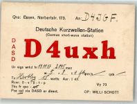 W4300 Essen , Ruhr Deutsche Kurzwellen Station Qsl-Karte