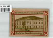 O5300 Weimar , Thür Fünfundzwanzig Pfennig Nr. 66062 Goethe Schiller Denkmal Notgeld Deutschland Notgeldschein