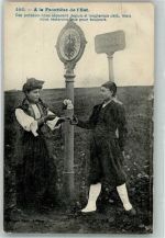 A la frontiere de L`Est Nr. 405 Grenze 1909 Gebrauchsspuren