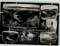 75331 W7543 Engelsbrand Foto AK Grunbach Kirche Fliegeraufnahme