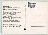 W6000 Frankfurt am Main Einladung zur Buchmesse 1991 Grußkarten, Glückwunschkarten AK - Geschichte