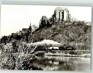 04703 O7320 Leisnig Foto AK Eisenbahn Dampflokomotive BR 50.35-17 Schloss