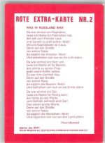 Rote Extra Karte Nr. 2 Was in Russland war Stärke die DKP Politik