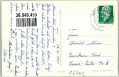 06449 O4320 Aschersleben , Sachs-Anh 1964 Foto AK Bahnhof Krankenhaus Aussichtsturm Westdorfer Warte