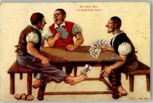 sign. Hanke Hans Falschspiel Kartenspiel