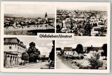 06578 O4734 Oldisleben Foto AK Kirche Marktpstrasse Hinzeplatz