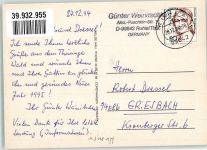 sign. Hau Helga Humor Schach Künstlerkarte