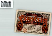 46446 W4240 Emmerich 1918 Notgeldschein 50 Pfennig