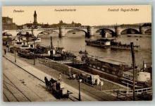 O8000 Dresden Dampferanlegestelle Dampfer Pillnitz Friedrich August Brücke Elbeschiff