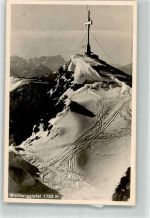 83700 W8183 Wallberg Wallberghaus 1937 Winter Gipfelkreuz Wallberggipfel Hüttenstempel WK II