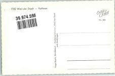 71263 W7252 Weil der Stadt Foto AK Rathaus Geschäft Drogerie
