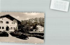 83671 W8174 Benediktbeuern FOTO KEINE AK Sparkasse mit Benediktenwand VW Käfer Foto Original aus Archiv eines Ansichtskartenverlags
